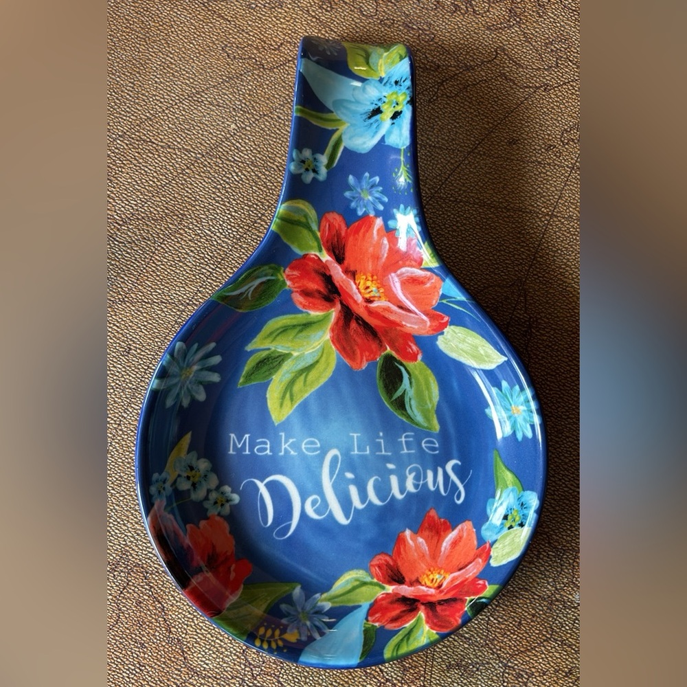Limited Special Pioneer Woman Ceramic Spoon Rest Vivid Colors